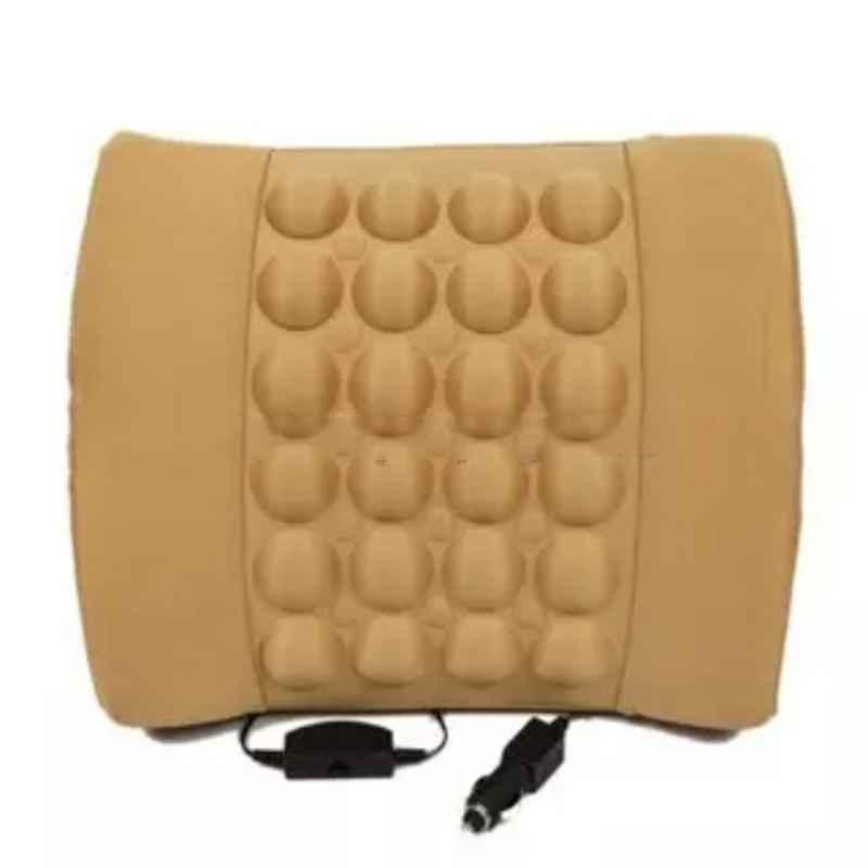 Oscar Beige 13.5x12.5x4 Inch Car-Home-Office Cushion Massage Pad