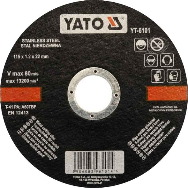 Yato 180x22x2.0mm Inox Stainless Steel Cutting Disc, YT-6107