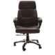 Caddy PU Leatherette Brown Adjustable Office Chair with Back Support, DM 929