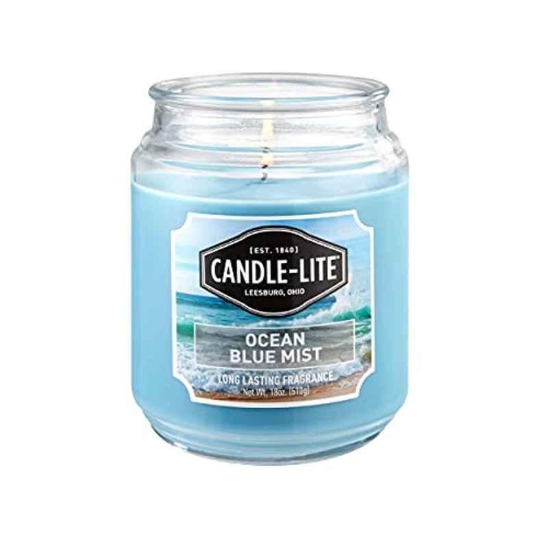 Candle Lite Everyday 18 Oz Single Wick Ocean Blue Mist Fragrance Candle, 3297128