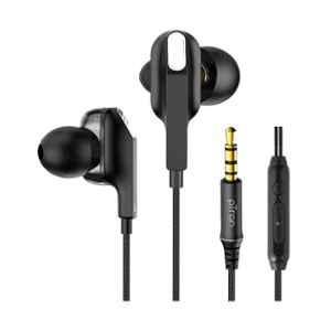 Ptron Boom One Black Sound Dual Driver Wired Earphones