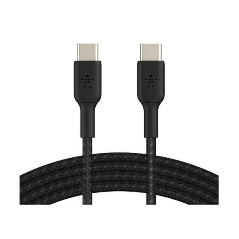 Belkin 1m Black USB-C 2.0 Premium Braided Charging Cable, BL-CBL-USBC-USBC-1M-BLK