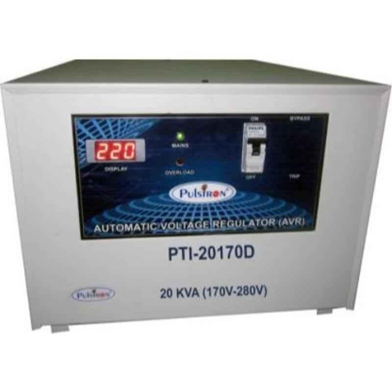 Pulstron PTI-20170D 20kVA 170-260V Single Phase Grey Automatic Mainline Voltage Stabilizer