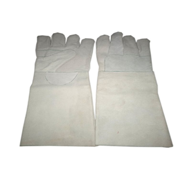 SRJ Leather Heat Resistance Safety Hand Gloves (Pack of 10)
