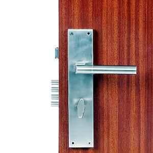 Handle Waala MG303 10 inch 60mm Stainless Steel Satin Finish Cylindrical Plate One Side Key Mortise Door Lock Set