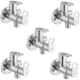 Prestige Prime Brass Chrome Finish Silver 2 Way Angle Cock with Wall Flange (Pack of 5)