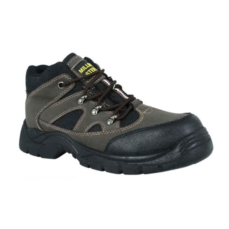 Miller MSRM Steel Toe Brown Safety Shoes, Size: 38