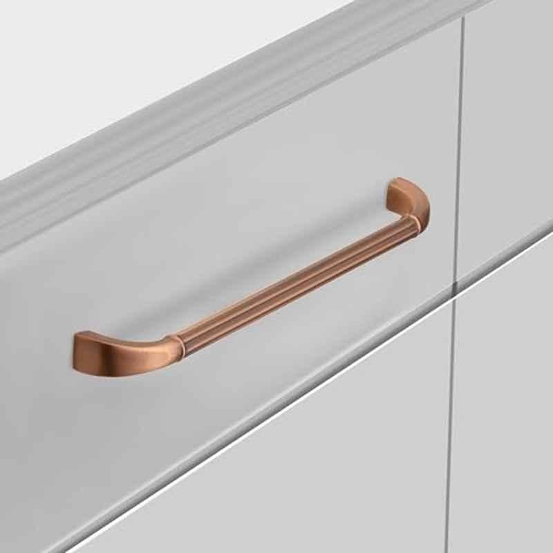 Plantex 224mm Zinc Antique Copper Finish Pull Cabinet Handle for Home & Office, APS-PH-105-BA-COPER-224MM-PK3 (Pack of 3)