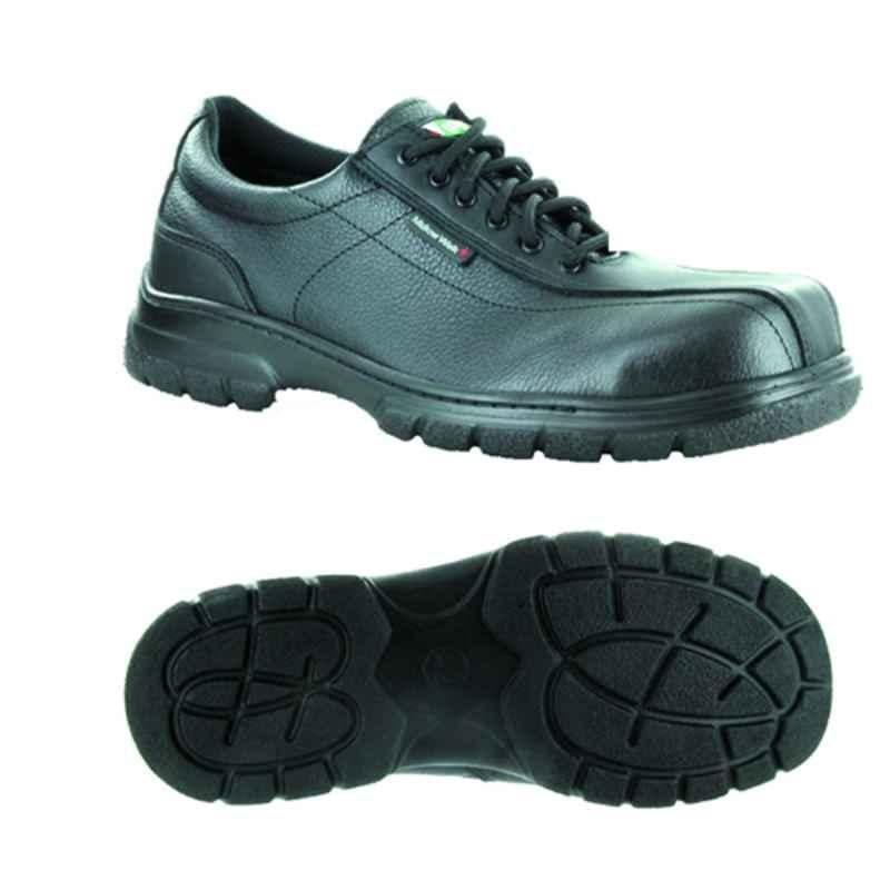 MELLOW WALK Quentin-570049 Steel Toe Low Ankle Black Safety Shoes, Size: 43