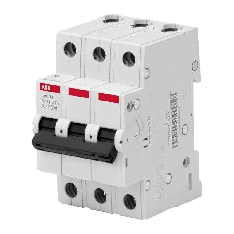 ABB 25A C Curve TP MCB, SH203M-C 25 (Pack of 4)