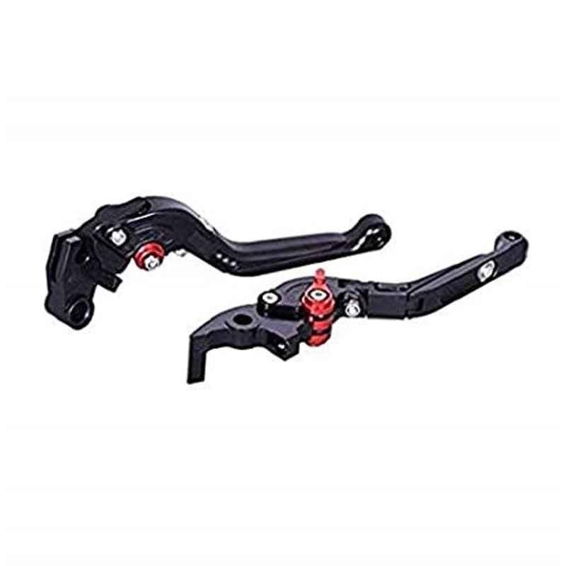 Meenu Arts World 6 Position Brake Clutch Lever (Black) Type-19 for R15 V3 Only (Set of 2)