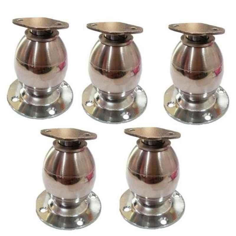Nixnine Stainless Steel Magnetic Stopper & Closet for Door, SS_RUD_A-618_5PS (Pack of 5)