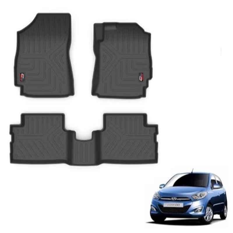 Kozdiko Thermoplastic Polyolefins 3D Life Long Car Floor Mat Set for Hyundai i10