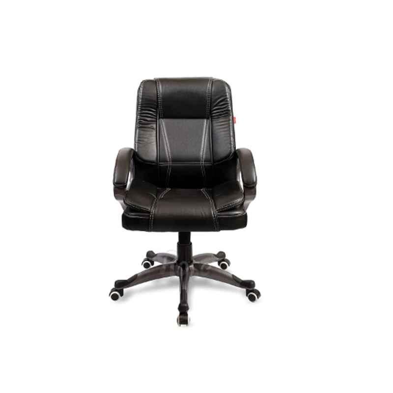 Rose SpaceX Leatherette Black Medium Back Revolving Executive Office Chair