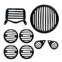 AllExtreme EXPGS8P 8 Pcs Black Grill Set