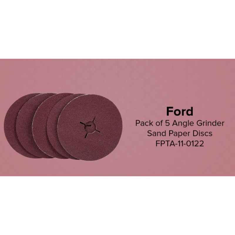 Ford 115mm G60 Pink Angle Grinder Sand Paper Disc, FPTA-11-0122 (Pack of 5)