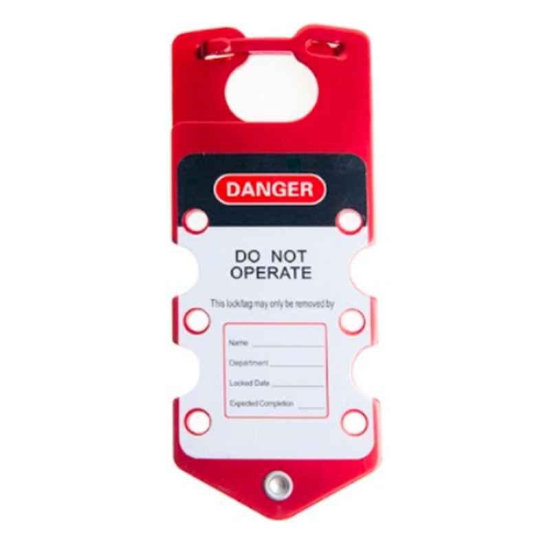 Loto 77x190mm Aluminum Alloy Red Lockout Safety HASP, HSP-ALR-6