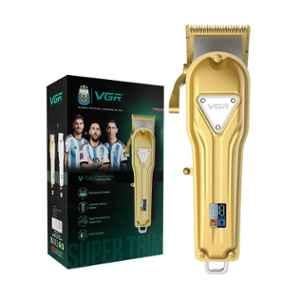 VGR V-140 Stainless Steel Gold Professional Hair Clipper with 300min Runtime, 4 Cutting Guide Combs & 2 Years Warranty for Men & Salon Use