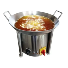 Vinayak Machines 3000W 16 inch Stainless Steel Round Table Top Electric Kadhai