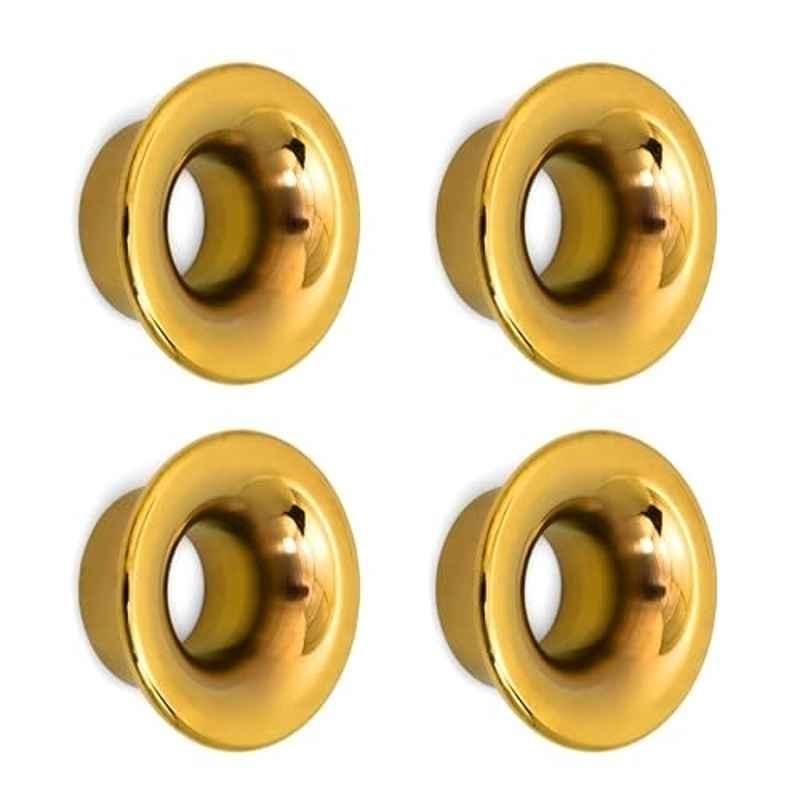 Plantex Knobs for Drawer/Drawer Knobs/Round Knobs for Cabinets/Pull-Push Knob for Home/Office Cabinet- (Pack of 4) Gold