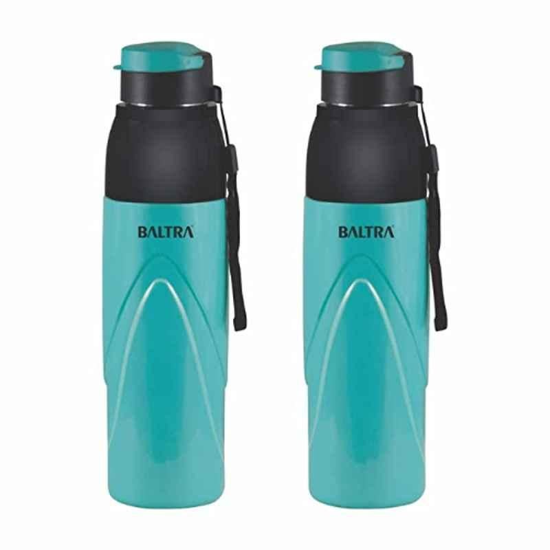 Baltra Thrust 850ml Stainless Steel Turquoise Hot & Cold Water Bottle, BSL-29 (Pack of 2)