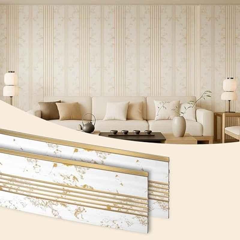 Plantex 24 Sqft 1x8ft 3D Charcoal Wall Panel for Interior Decor, WD-2201 (Pack of 3)