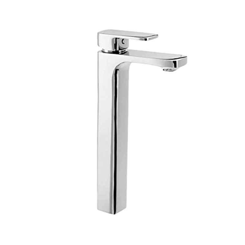 Cera Ruby Single Lever Brass Chrome Finish Silver Basin Mixer with Extended Body, F1005452