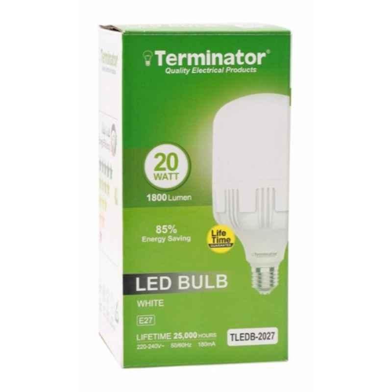 Terminator 20W 220-240V E27 6500K White LED Bulb, TLEBD-2027
