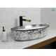 Bassino Art 68.58x50.55x25.4cm Ceramic Silver Wash Basin, EU_345