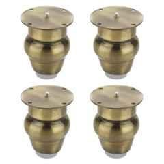 Plantex Heavy Duty Stainless Steel 3 inch Sofa Leg/Bed Furniture Leg Pair for Home/Furniture Legs for Table/Support Legs/Sofa Furniture Leg Antique Brass Set of 4 Pcs