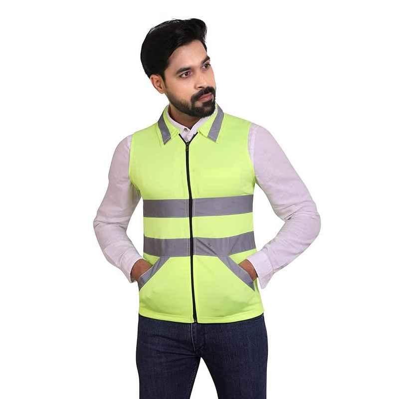 XPCARE 2-Pack Reflective Safety Vest For Women Men - High Visibility  Security Vest- Pockets and Zipper Front - Neon Green Color - Amazon.com