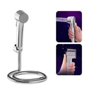 Lorazzo Eclipse ABS Chrome Finish Health Faucet with  1m Hose Pipe & Wall Hook, LRZ HF0751 S04