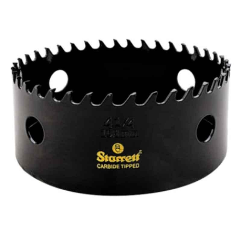 Starrett 108mm Black High Performance Triple Chip Tungsten Carbide Tipped Hole Saw, CT414