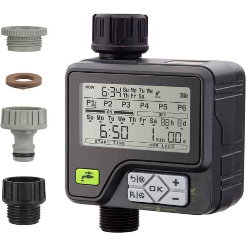 Pinolex Sprinkler Drip Smart Rain Sensor Water Timer Controller with 6 Irrigation Modes for Lawn, Farming & Terrace