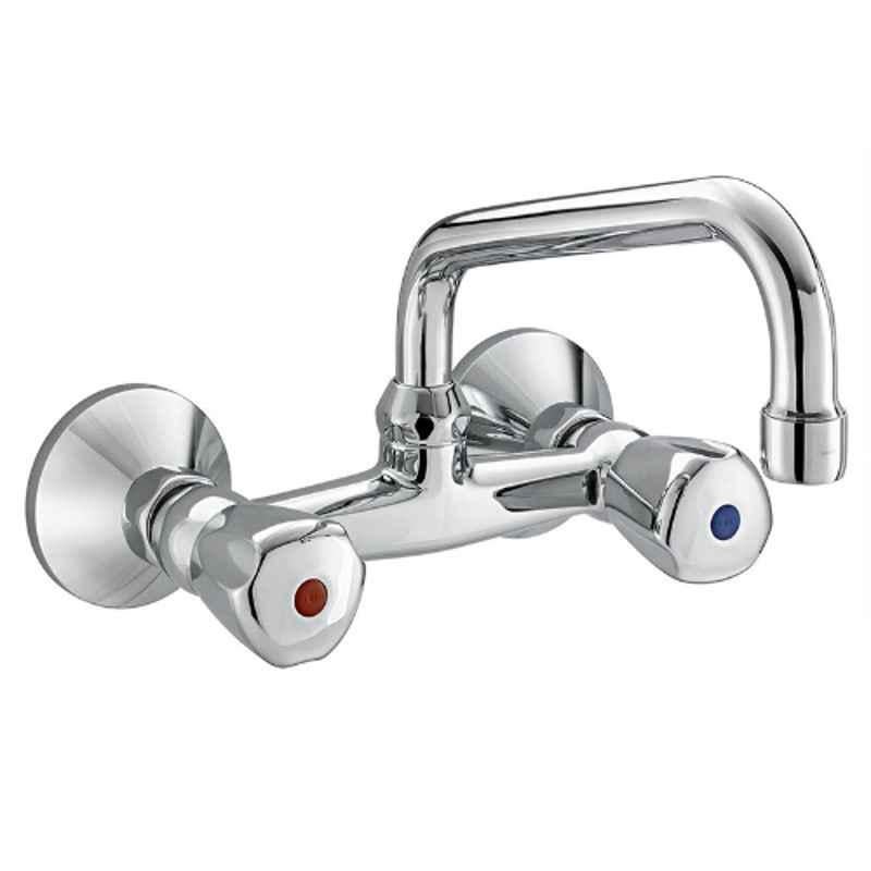 Kludi Rak Premier Brass Chrome DN15 Wall Mounted Dual Controlled Sink Mixer, RAK35001
