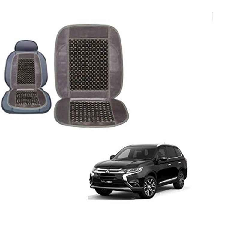 Kozdiko Wooden Bead Seat with Grey Velvet Border for Mitsubishi Outlander