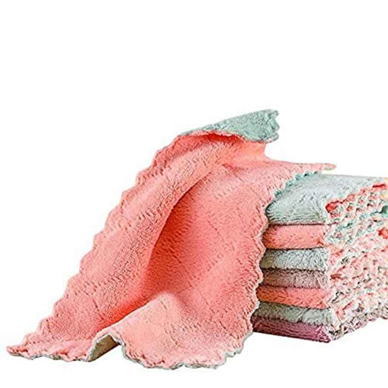 Rubik 25x15cm Microfiber Multicolour Cleaning Cloth (Pack of 6)