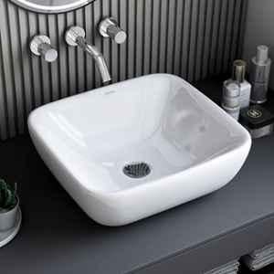 Plantex Neo 18.5x16.5x7 inch Ceramic White Glossy Finish Wash Basin for Bathroom