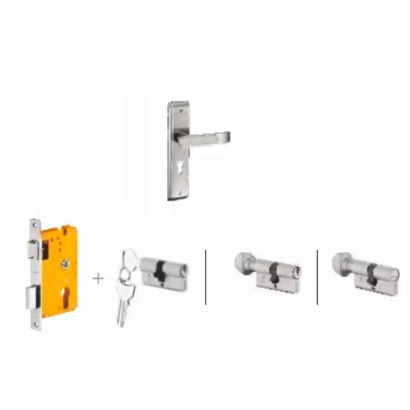 Dorset Dash HL DAS 204.3mm Zinc PT Finish Lock Set with Knob & 70mm Key Cylinder (Pack of 2)