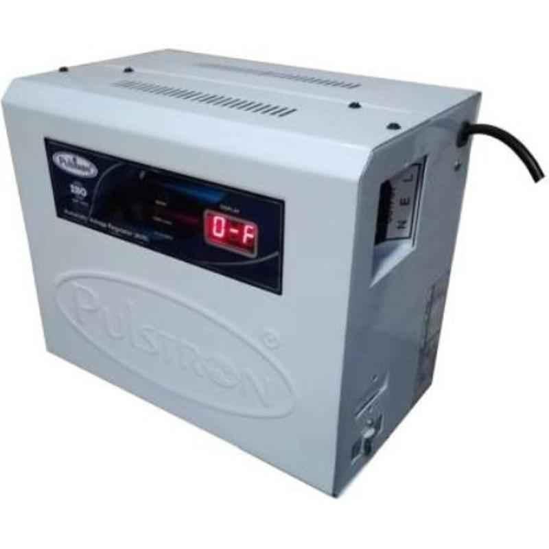 Pulstron PTI-WM3095B 3kVA 90-290V Single Phase Light Grey Bypass Automatic Mainline Voltage Stabilizer