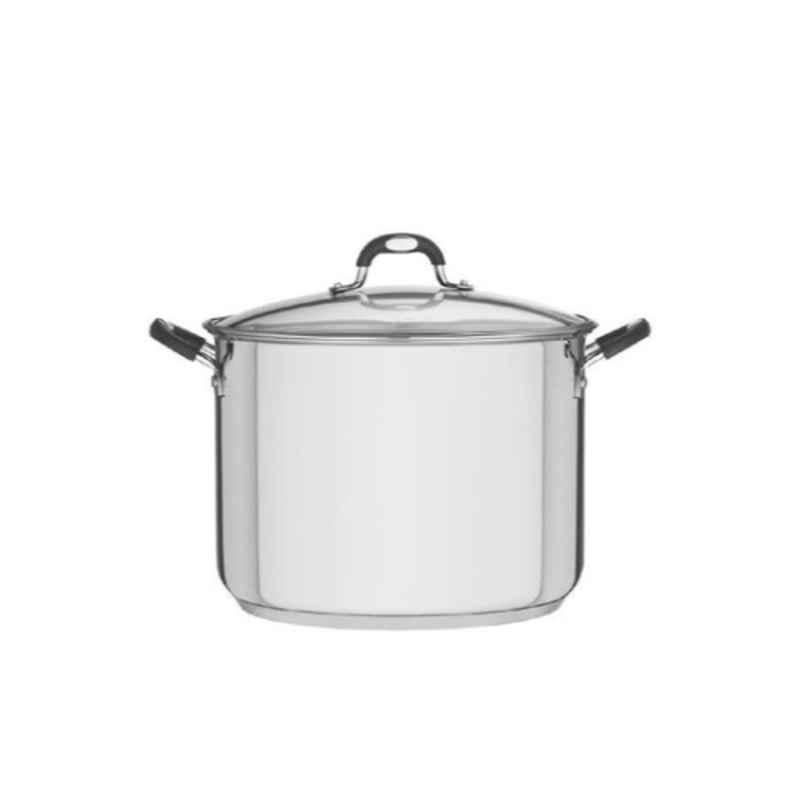 Tramontina 30cm Stainless Steel Stock Pot with Glass Lid, 62125300