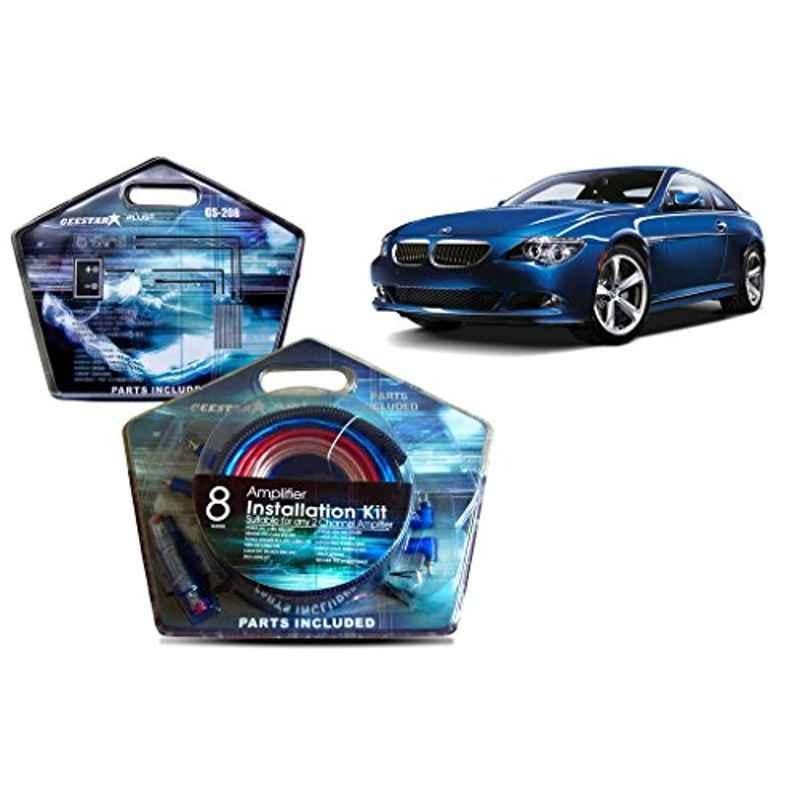 Auto Pearl Geestar Plus 8 Guage 2 Channel Amplifier Full Installation Kit for BMW 6 Series, GS-208