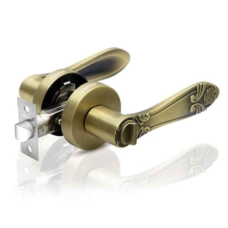 Plantex Heavy-Duty Door Bathroom Door Lock/Mortise Keyless Handle Set for Home/Bathroom/Balcony/Store Room DTM-628, Antique Brass