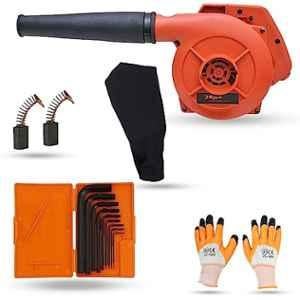 Hillgrove 800W Plastic Red Electric Air Blower with Carbon Brushes, Gloves & 9 Pcs Allen Key, HGCM1121
