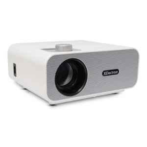 XElectron M2 Grand FHD 1080p 4K White WiFi Projector with 6000 Lumens, Bluetooth, HDMI, USB, AV & Audio Out Connectivity, C12