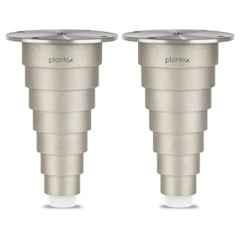 Plantex Heavy Duty Round 4 inch Spare Sofa Legs for Bed Furniture/Sofa Legs for Furniture Fitting/Table Legs/Sofa Leg Set of 2 Pcs Chrome Finish