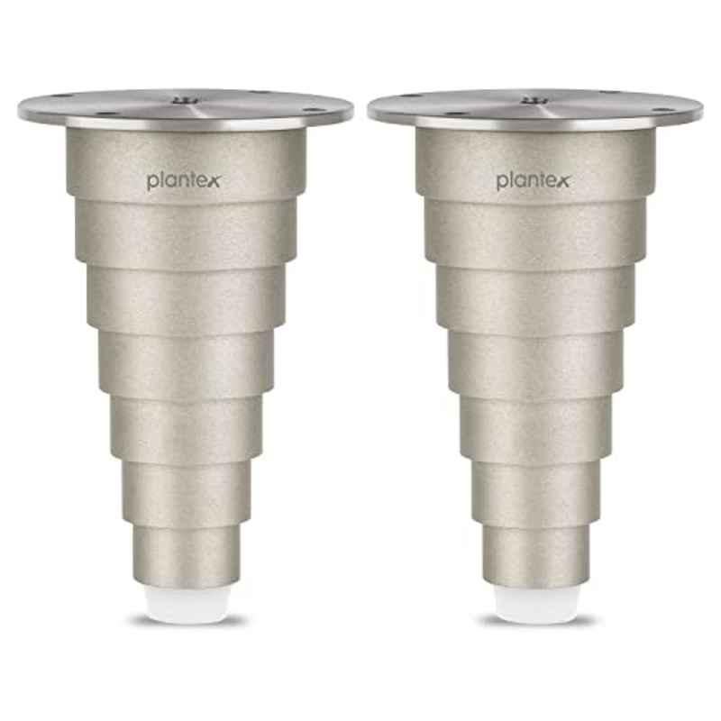 Plantex Heavy Duty Round 4 inch Spare Sofa Legs for Bed Furniture/Sofa Legs for Furniture Fitting/Table Legs/Sofa Leg Set of 2 Pcs Chrome Finish