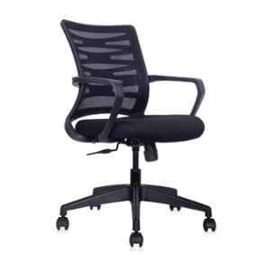 Praga Seating Kable 25.5x24x36 inch Polypropylene Medium Back Black Ergonomic Office Chair, KABLBLBLNY1PMBNA