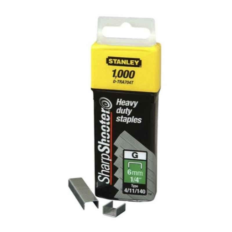 Stanley 6mm G Type Light Duty Staples, 1-TRA704T (Pack of 1000 Pin)