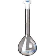 Glassco 200ml Volumetric Flask with Penny Head Glass & Plastic Stopper, 130.508.07 (Pack of 2)